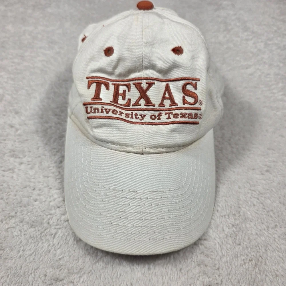 Vintage The Game University of Texas Hat Unisex OSFM White Burnt Orange Snapback